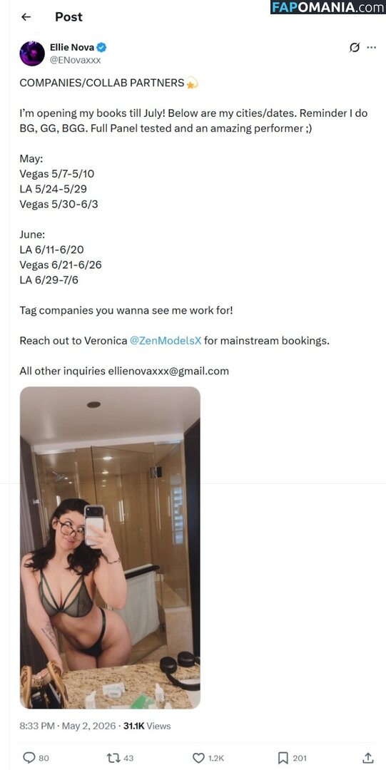 Ellie Nova / SlayherJax / ellienovaxx / ellienovaxxx / ellienovaxxx - Обнажённый OnlyFans  Утёкшее фото #4