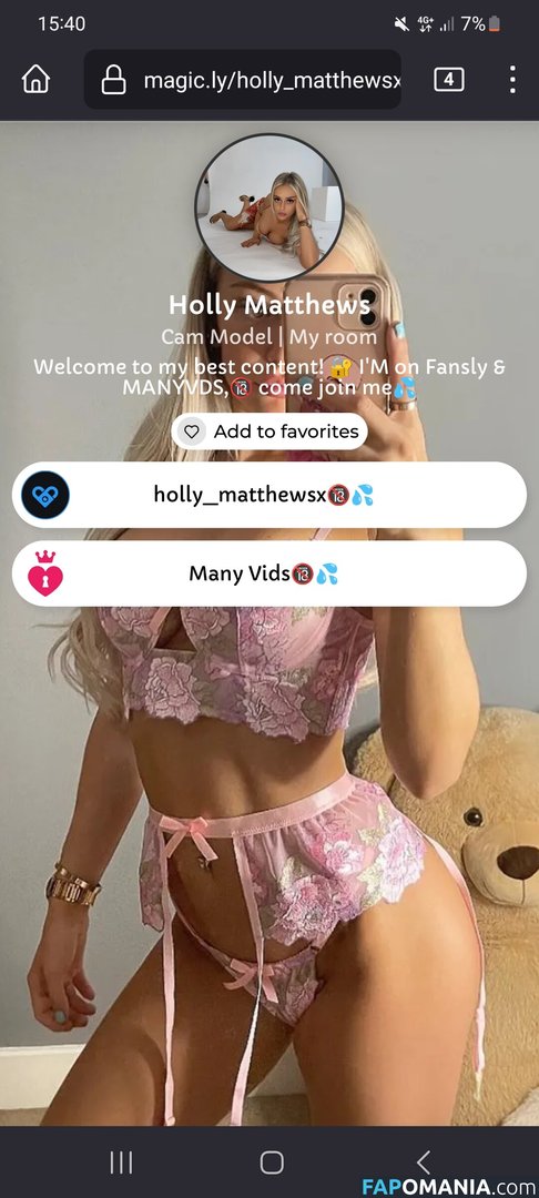 Holly Matthews / HollyMatthewsx / holly_matthewsx / hollymatthews Обнажённый OnlyFans  Утёкшее фото #4